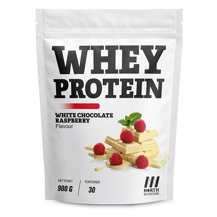 North Nutrition Whey White Chocolate/Raspberry 900g